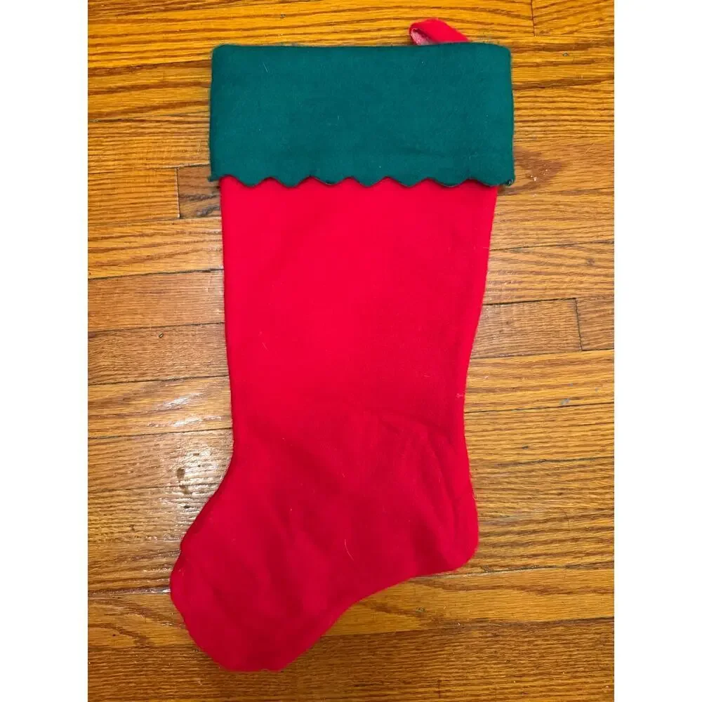Disney Mickey Unlimited Mickey Mouse Red Felt‎ Christmas Stocking